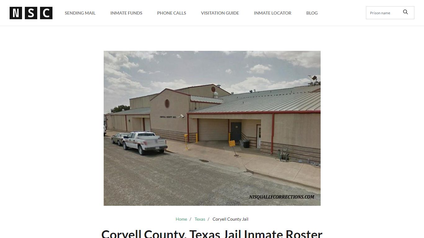 Coryell County, Texas Jail Inmate List